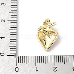 Brass Micro Pave Cubic Zirconia Pendants&nbsp;LS-KK-C104-03G