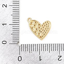 Valentine's Day Brass Micro Pave Clear Cubic Zirconia Charms&nbsp;KK-D225-08G