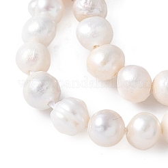 Natural Cultured Freshwater Pearl Beads Strands&nbsp;PEAR-I007-07Q-01A