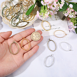 36Pcs 6 Colors Alloy Hollow Geometric Open Back Bezel&nbsp;FIND-CA0010-67