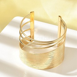 Alloy Open Cuff Bangles&nbsp;BJEW-K272-01G