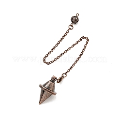 Brass Cable Chain Pointed Dowsing Pendulums&nbsp;HJEW-D004-04R
