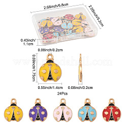 24Pcs Alloy Enamel Pendants&nbsp;ENAM-FS0003-73