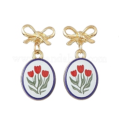 Printed Handmade Porcelain Dangle Earrings&nbsp;EJEW-JE07488