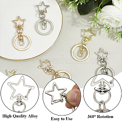 18Pcs Alloy Swivel Keychain Clasps&nbsp;KEYC-SP0001-48A-P