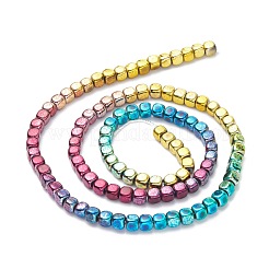 Rainbow Color Electroplate Non-magnetic Synthetic Hematite Beads Strands&nbsp;G-L489-H01