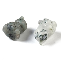 Natural Mixed Gemstone Carved Cat Figurines&nbsp;DJEW-M015-04
