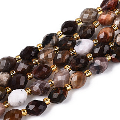 Natural Petrified Wood Beads Strands&nbsp;G-N342-53-8x6-07