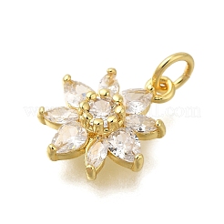 Rack Plating Brass Micro Pave Cubic Zirconia Pendants&nbsp;KK-I716-01G-02