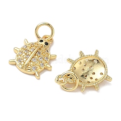 Brass Micro Pave Cubic Zirconia Pendants&nbsp;KK-L253-30G