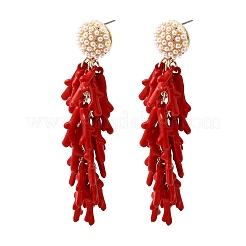 Alloy Dangle Stud Earrings&nbsp;LS-EJEW-D327-05KCG