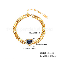 Heart Cubic Zirconia Link Bracelets&nbsp;LS-YD9481-1