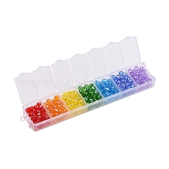 350Pcs 7 Style Baking Paint & Electroplate Glass Beads&nbsp;EGLA-YW0001-18