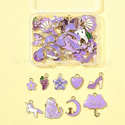 40Pcs 20 Styles Alloy Enamel Charms&nbsp;ENAM-FS0003-38A