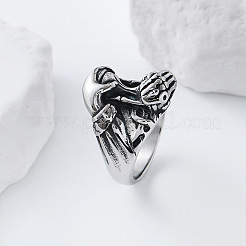 Vintage Punk 304 Stainless Steel Finger Rings&nbsp;YJ4863-5