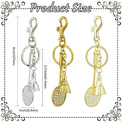 3Pcs 3 Colors Alloy Keychian&nbsp;KEYC-CJ0001-12