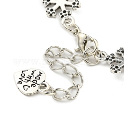 Antique Silver Plated Alloy Link Chain Bracelet Making&nbsp;MAK-K023-03H-AS