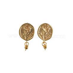 Brass Stud Earring Findings&nbsp;KK-N233-386