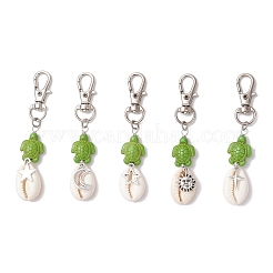 5Pcs 5 Styles Natural Cowrie Shell Pendant Decorations&nbsp;HJEW-JM03485-03