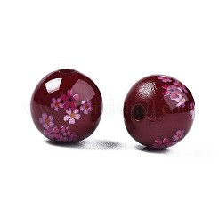 Opaque Printed Acrylic Beads&nbsp;MACR-T043-03D