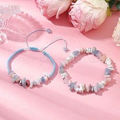 2Pcs Natural Gemstone Stretch Bracelet Sets for Women&nbsp;BJEW-JB10992