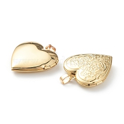 Brass Locket Pendants&nbsp;KK-P199-20G