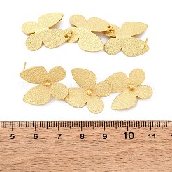 Textured Butterfly Brass Stud Earrings&nbsp;EJEW-R025-26G