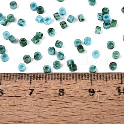 Opaque Picasso Cylinder Glass Beads&nbsp;SEED-Q039-06A-16