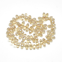 Electroplate Glass Beads Strands&nbsp;X-EGLA-S142-6x12mm-03