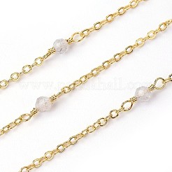 Handmade Natural Labradorite Beaded Chains&nbsp;CHC-P007-E07