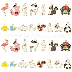 60Pcs 15 Styles Alloy Enamel Pendants&nbsp;FIND-FS0002-77