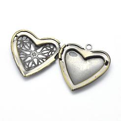 Brass Diffuser Locket Pendants&nbsp;KK-F717-25AB-NR