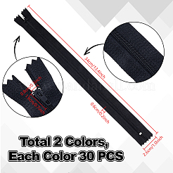 60Pcs 2 Colors Zinc Alloy with Nylon Replacement Zippers&nbsp;FIND-PH0026-34