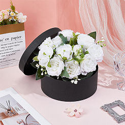 1Pc Round Cardboard Paper Storage Boxes with 1Pc Phenolic Plastic Flower Craft Foam&nbsp;CON-PH0003-42