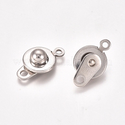 Tarnish Resistant 201 Stainless Steel Snap Clasps&nbsp;STAS-I137-06P