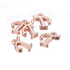 Rose Gold Plated Alloy Letter Pendants&nbsp;X-PALLOY-J718-01RG-T