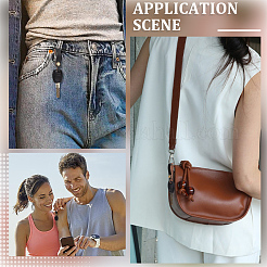 3Pcs 3 Colors Cowhide Leather Keychains&nbsp;KEYC-CL0001-32