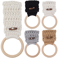 4Pcs 4 Colors Bohemian Cotton Thread Weave Towel Rack&nbsp;AJEW-CN0004-63