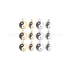 12Pcs 2 Colors Fashion 304 Stainless Steel Enamel Charms&nbsp;STAS-UN0035-98