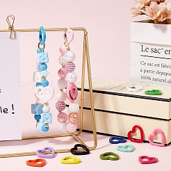28Pcs 14 Colors Zinc Alloy Spring Gate Rings&nbsp;FIND-SP0002-61