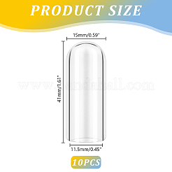 10Pcs Glass Dustproof Straw Cap&nbsp;AJEW-GA0006-69
