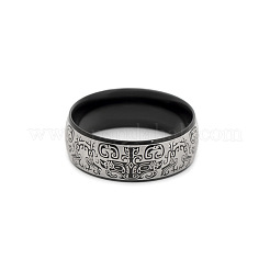 Taotie Pattern 304 Stainless Steel Finger Rings for Men&nbsp;WGA49A6-02