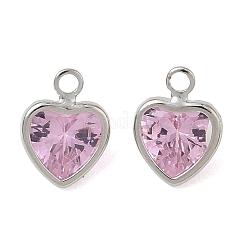 Brass Micro Pave Cubic Zirconia Charms&nbsp;CU-CBABEB3-03P