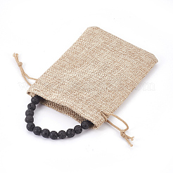 Natural Lava Rock and Agate Stretch Bracelets&nbsp;BJEW-JB03908