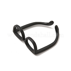 Brass Glasses Frame Open Cuff Ring for Women&nbsp;RJEW-F140-140EB