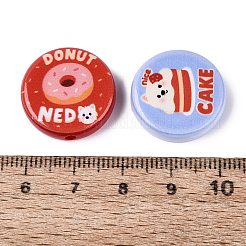 Printed Opaque Acrylic Beads&nbsp;OACR-Q199-05-01