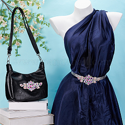 2Pcs Glass Rhinestone with Iron Appliques&nbsp;DIY-FG0008-06