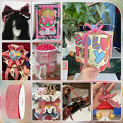 Polyester Tartan Ribbon&nbsp;OCOR-WH0082-574E-01