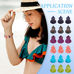 24Pcs 6 Colors Dyed Natural Freshwater Shell Pendants&nbsp;BSHE-TA0001-05