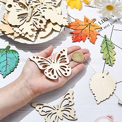 DIY Spring and Summer Theme Wood Pendants Decoration Making Kit&nbsp;DIY-CJ0002-62